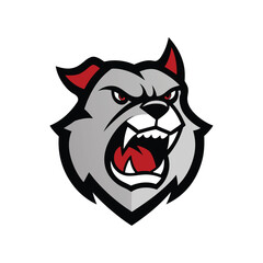 Bulldog head mascot logo design vector art illustration
