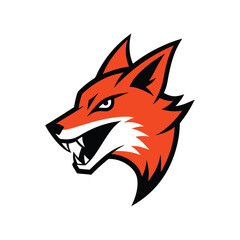 Fox head logo icon vector illustration