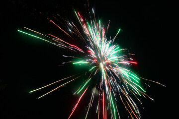 fireworks in the night sky