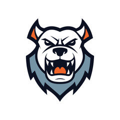 Bulldog head mascot logo design vector illustration