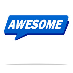 Awesome speech bubble vector isolated illustration