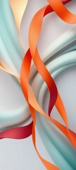 Abstract background of flowing ribbons