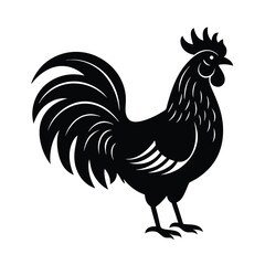 Rooster vector silhouette