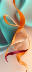 Abstract background of flowing ribbons