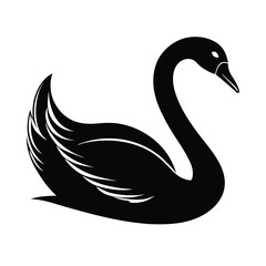 Swan vector silhouette