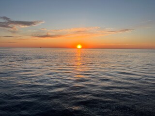 Fototapeta premium sunset over the sea. The Baltic Sea