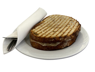  Whole Wheat Sandwich isolate on white background , slice of bread