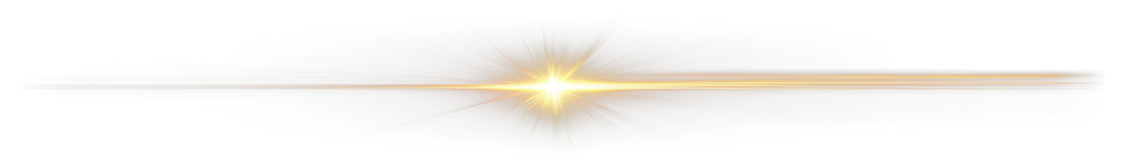 Bright gold light streak & starburst on black.