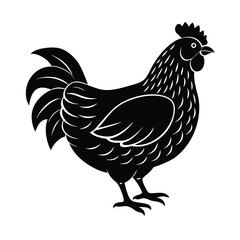 Hen vector silhouette