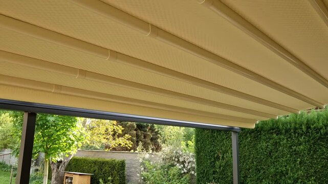 aluminum pergola is best solution with sliding roof. Thanks to its properties, pergola can be installed on family houses, apartments, restaurants, cafe, hotel and other commercial use, white tense
