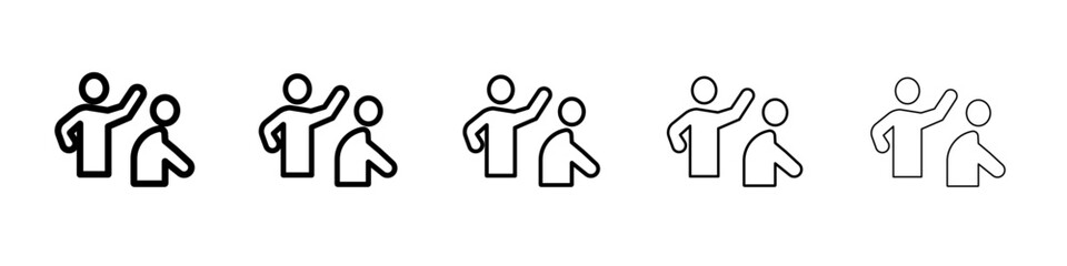 abuse icon flat illustration set logo