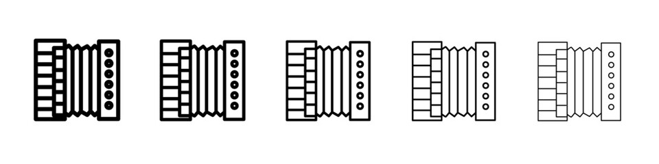 Accordion icon flat illustration set logo