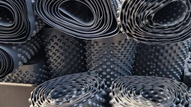 thermal insulation with polystyrene plates around the perimeter of the underground floor. insulation against water and moisture with fused foil. backfill around the building. sprinkle soil foundation