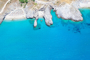 Ammoudi, Ammoudaki, Damnoni beaches in Crete island, near Plakias, Greece