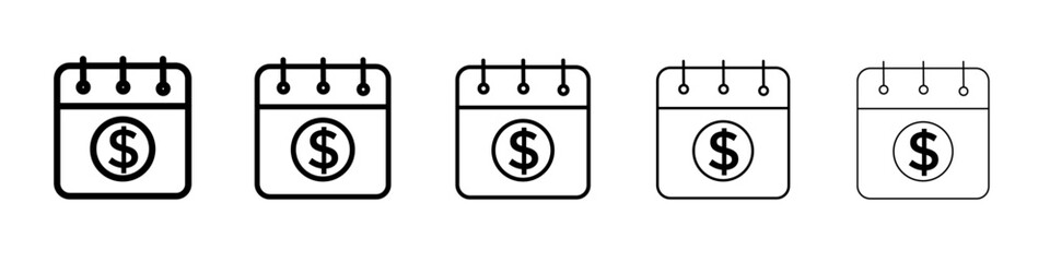 Annuity due icon flat illustration set logo