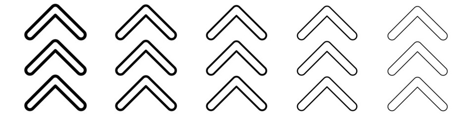 Obraz premium Arrow chevron icon flat illustration set logo