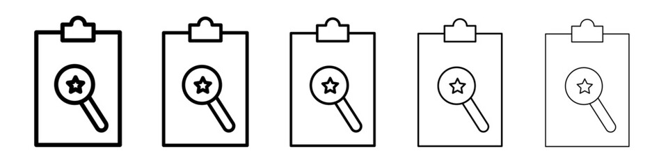 assessment icon flat illustration set logo