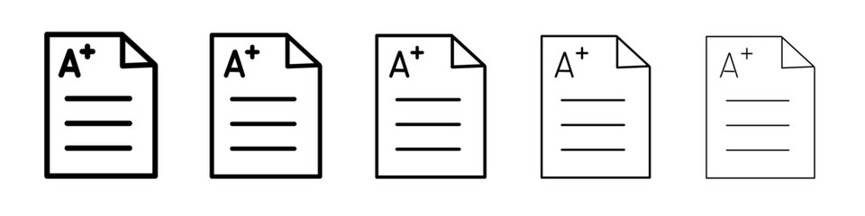 Fototapeta premium Assessment icon flat illustration set logo