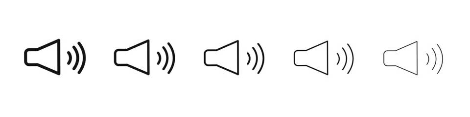 Audio icon flat illustration set logo