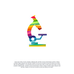 Abstract Colorful Stethoscope logo vector, Science logo designs template