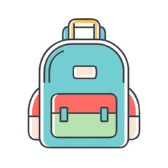 Colorful Vector Backpack Illustration Perfect for Back to School Designs and Education
