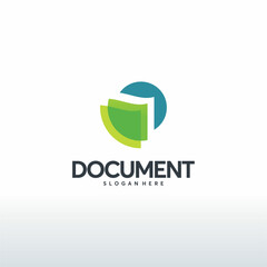 Document logo designs concept vector, Data logo designs concept vector