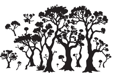 Tree Set , Tree set silhouette 