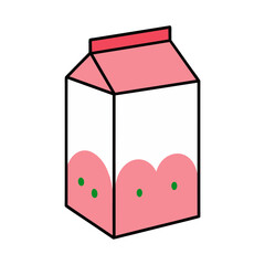 vector illustration of a milk box