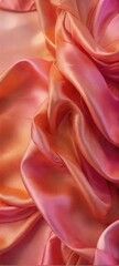 Abstract close-up of flowing iridescent fabric
