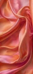 Abstract close-up of flowing iridescent fabric