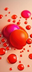 Abstract macro photograph of oil droplets in water