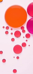 Abstract macro photograph of oil droplets in water