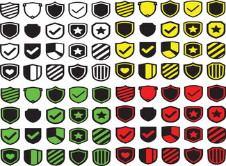 Shield Pack Colorful Vector Icon Set