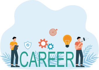 Career Marketing,Opportunity, Businessman running up the stairs to success
