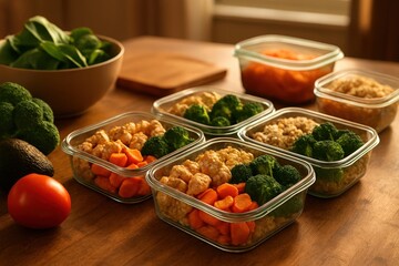 Healthy Food Preparation with Vegetables and Grains