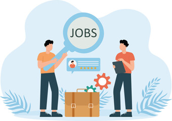 Job Find,Businessmen change jobs. Find new business opportunities
