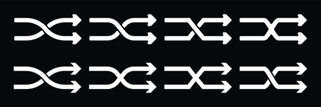 Shuffle icon comparison vector graphic Vector