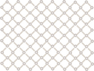 Elegant Geometric Pattern with Interlocking Floral Motifs