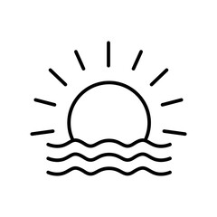 Sunrise Lineart Icon