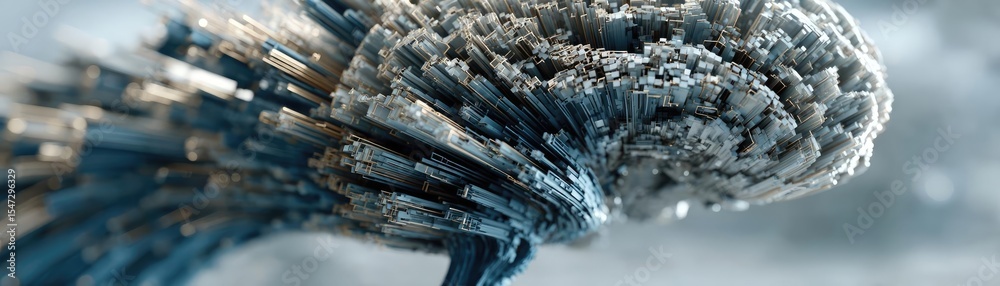 Aufkleber Dopamine regulation and pathway disruption concept. An abstract digital creation showcasing intricate textures and forms.