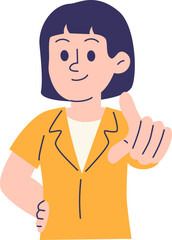 Woman Pointing Forward