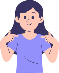 Woman Pointing At Herself