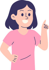 Girl Pointing Upward