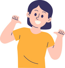 Woman Pointing To Herself