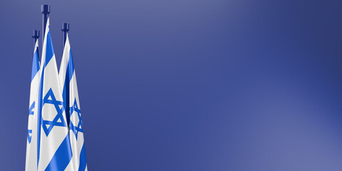 Independence Day of Israel. 3d render.