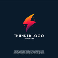 Modern Lightning Thunder logo designs, Electricity logo template, Logo symbol icon