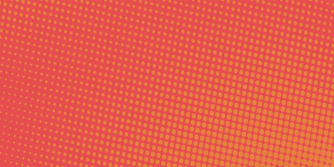 Dots halftone orange color pattern gradient texture with technology digital background vector modern