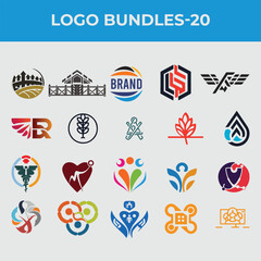 Twenty modern and versatile logo designs for businesses and branding purposes