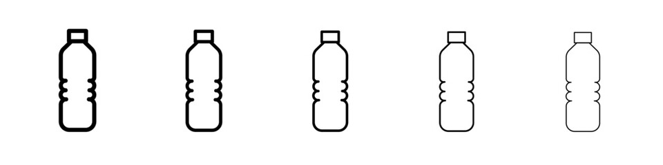 Bottle icon flat illustration set logo