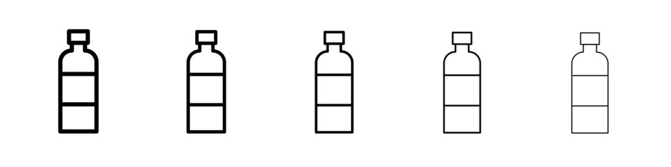 Bottle icon flat illustration set logo